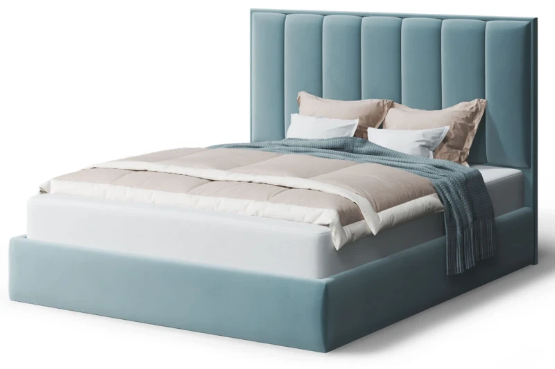 Кровать без опоры Лина с ПМ 120х200 (Neo 22/Бирюза) - купить в Озерце
