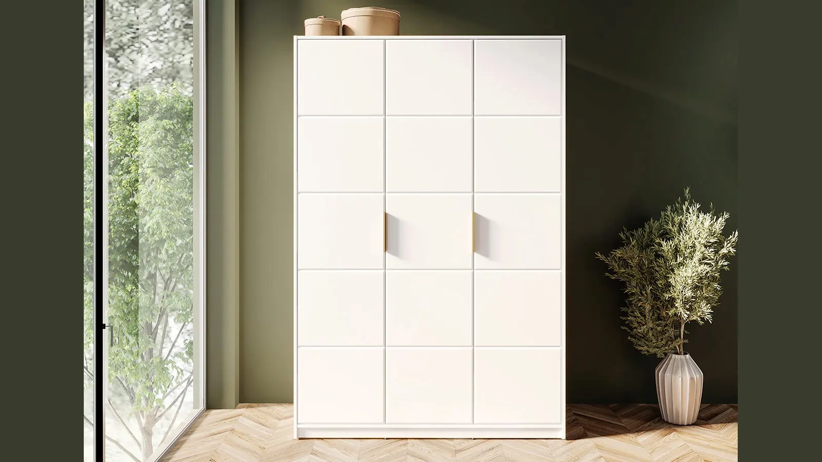 Шкаф трехдверный Selenga, цвет Черный Графит 63x149 — купить в Озерце