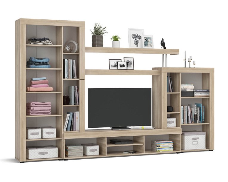 Стенка Монтана Сонома, Белый снег — Мебель-центр Озерцо