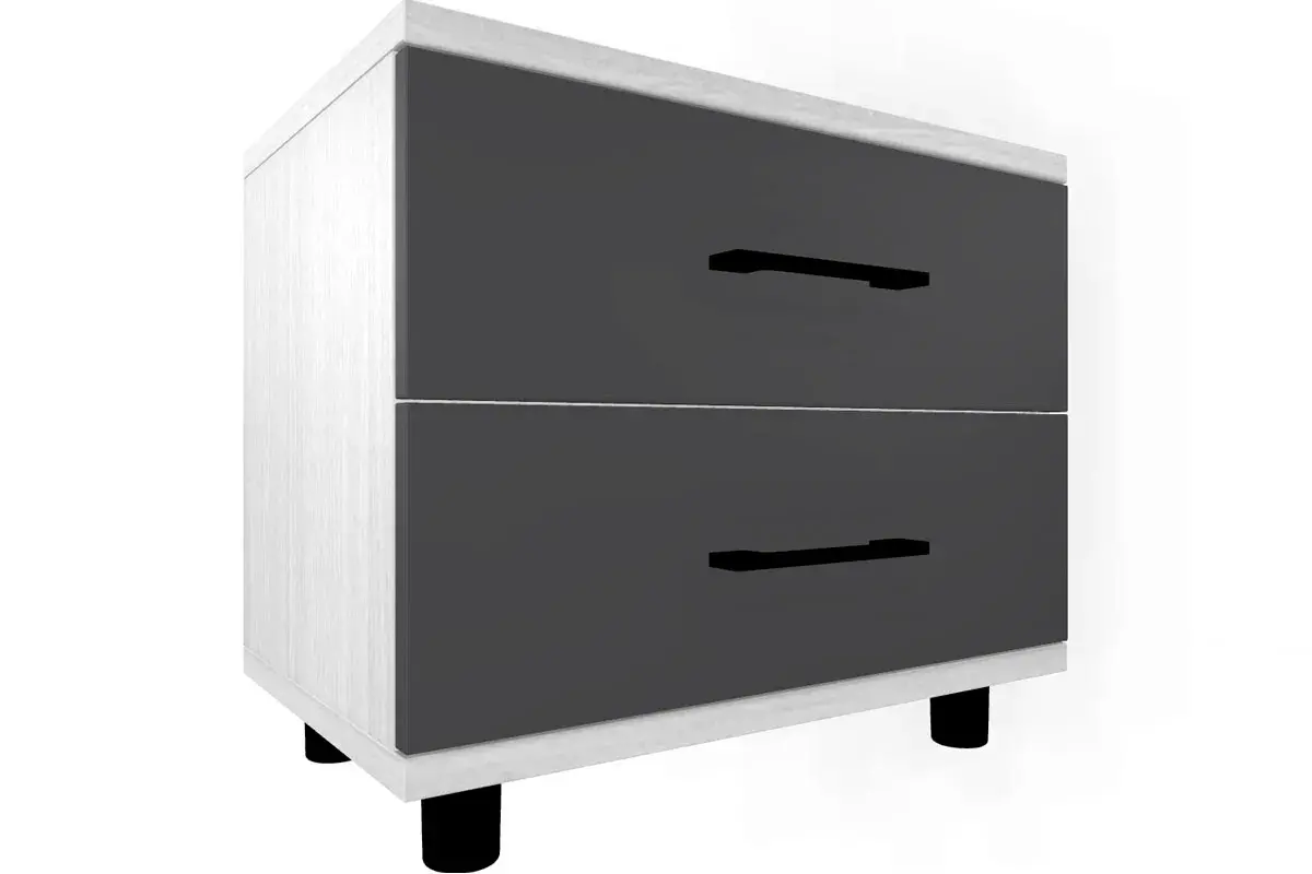 Прихожая Грейс комплект 7 (Снежный Ясень/Антрацит Матовый) — Мебель-центр Озерцо