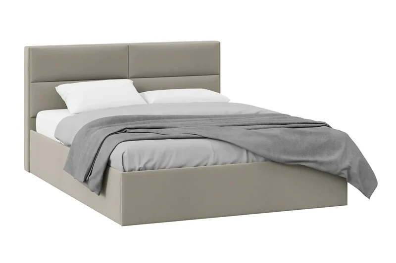 Кровать Глосс 160х200 без ПМ (Велюр/Мокко темный) - купить в Озерце