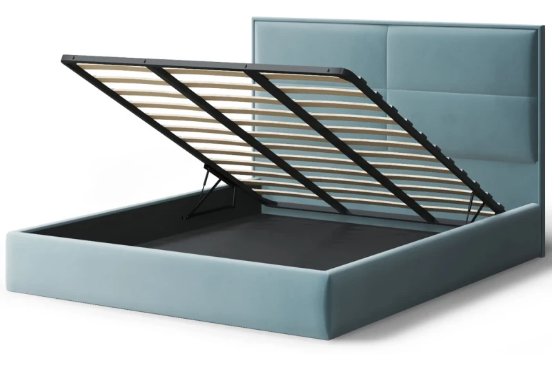 Кровать без опоры Скай с ПМ 140х200 (Нео 22/Бирюза) - купить в Озерце