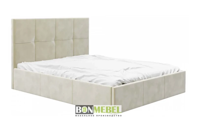 Кровать Куба с подъемным механизмом 160х200 (Велюр Беж) - купить в Озерце