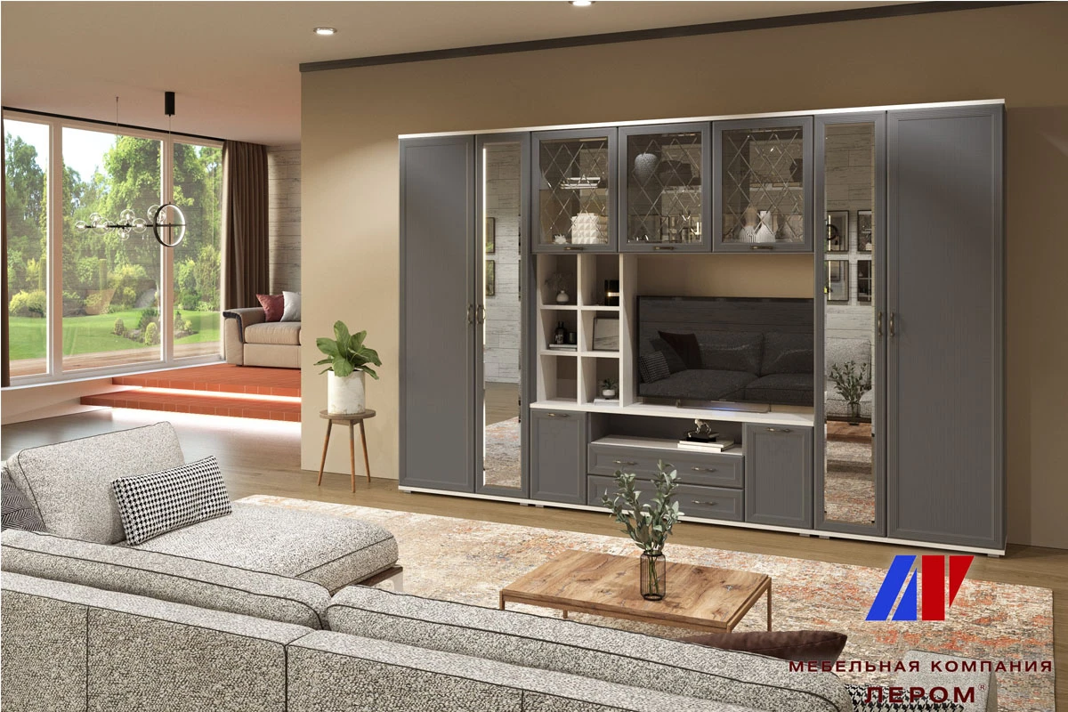 Антресоль АН-1011-СЯ-СО (Снежный Ясень/Серый Оникс) в мебель-центре Озерцо