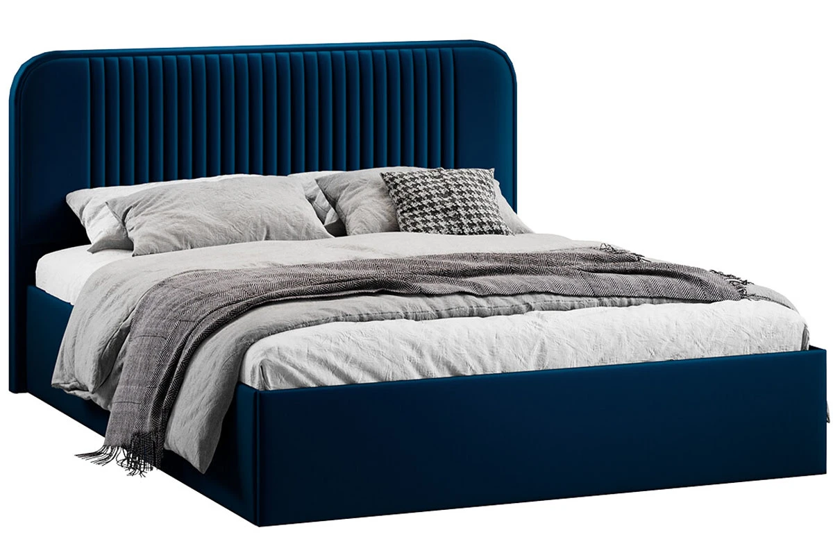 Кровать Тиффани c подъемным механизмом 160х200 Тип 1 (Велюр/Confetti Blue) - купить в Озерце