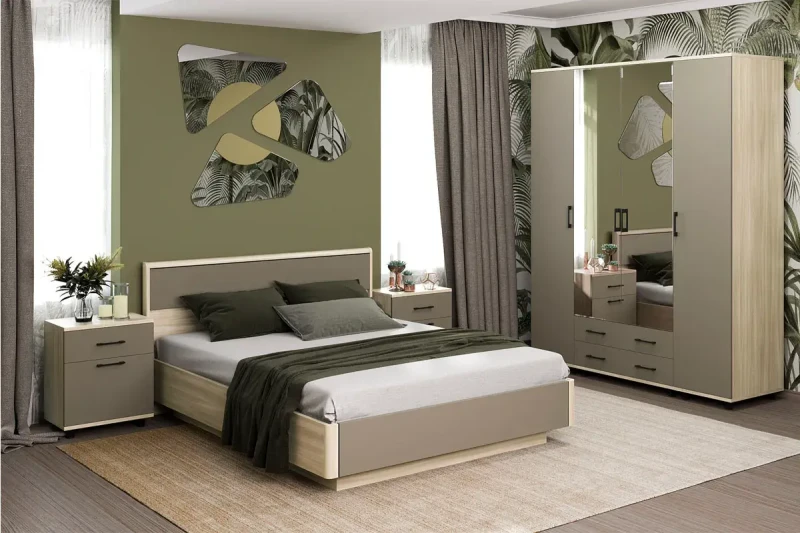 Спальня Грейс комплект 6 (Ясень Асахи/Латте Матовый) - купить в Озерце