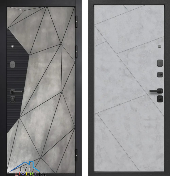 Гарда 9 Геометрия Бетон лофт графит - бетон снежный