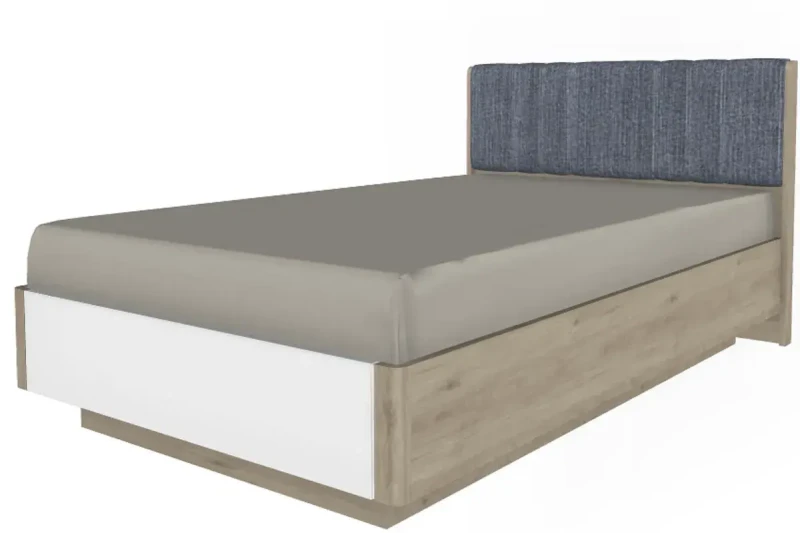 Кровать КР-4011-ГС-БГ (Гикори Джексон Светлый/Белый Бриллиант Глянцевый) - купить в Озерце