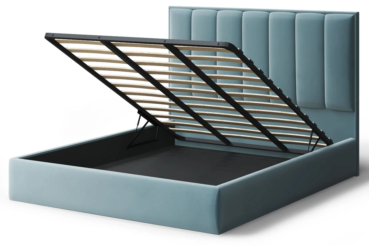 Кровать без опоры Лина с ПМ 120х200 (Neo 22/Бирюза) - купить в Озерце