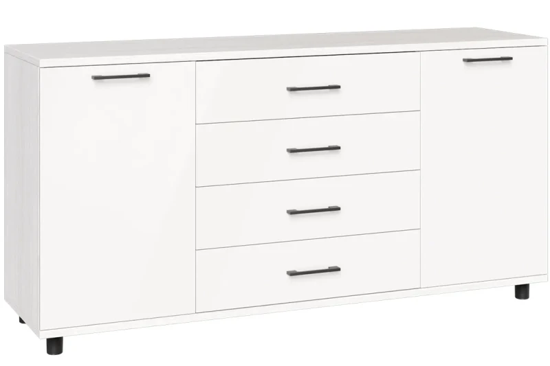 Тумба ТБ-5012-СЯ-БГ (Снежный Ясень/Белый Бриллиант Глянцевый) — Мебель-центр Озерцо