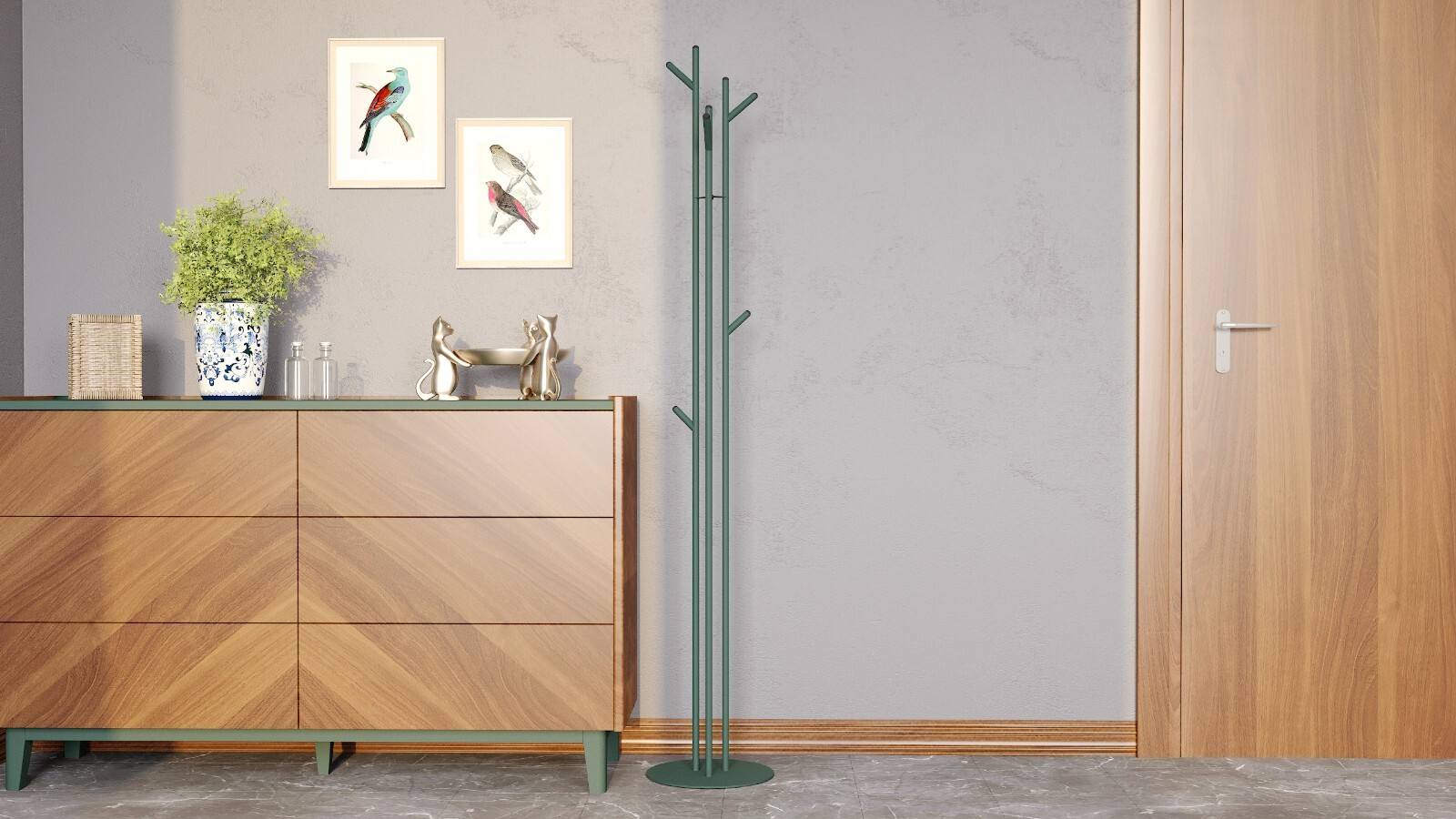 Вешалка Wood, цвет: зеленый 30x30 — купить в Озерце