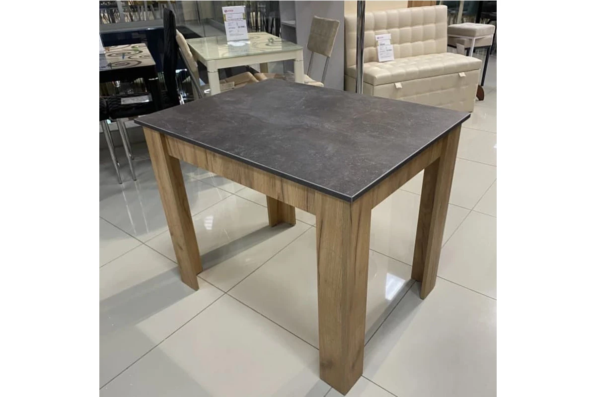 Стол обеденный Промо тип 1 (Дуб Крафт Золотой/Ателье темный) - купить в Озерце