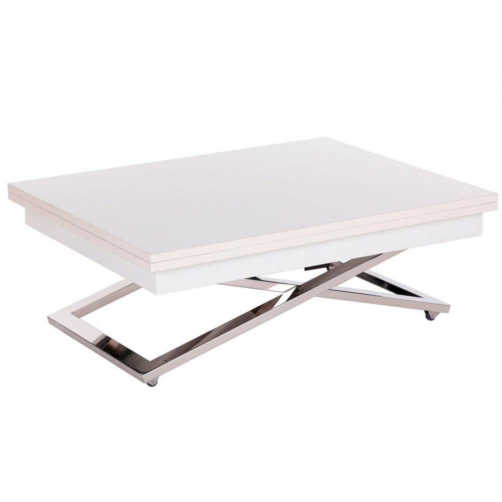 Стол-трансформер CROSS белый глянец - купить в Минске в мебель-центре Озерцо Стол-трансформер CROSS белый глянец - купить в Озерце