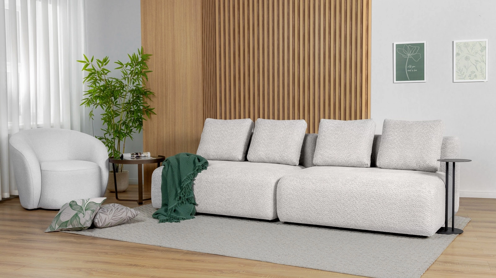 Диван модульный 2-секционный Molto 125+125 Тк. Soul 900 107x252 — купить в Озерце