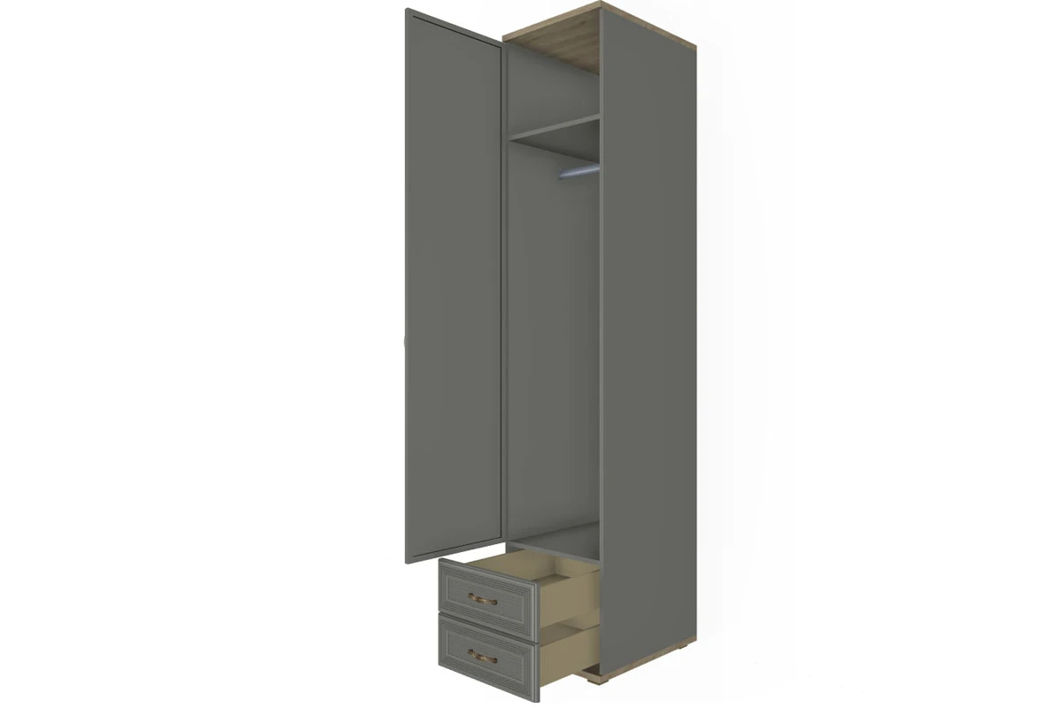 Шкаф многоцелевой ШК-1022-ГС-СО (Гикори Джексон Светлый/Серый Оникс) в мебель-центре Озерцо