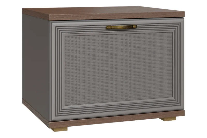 Тумба ТБ-1036-ГТ-СО (Гикори Джексон Темный / Серый Оникс) — Мебель-центр Озерцо