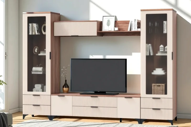 Набор мебели для гостиной Тоскана №3 (Дуб Табачный/Бисквит) — Мебель-центр Озерцо