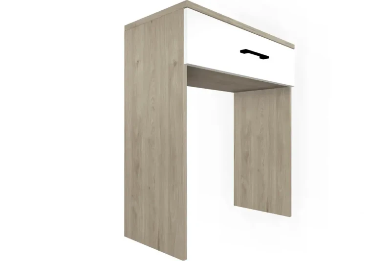 Стол туалетный СТ-5003-ГС-БГ (Гикори Джексон Светлый/Белый Бриллиант Глянцевый) — Мебель-центр Озерцо