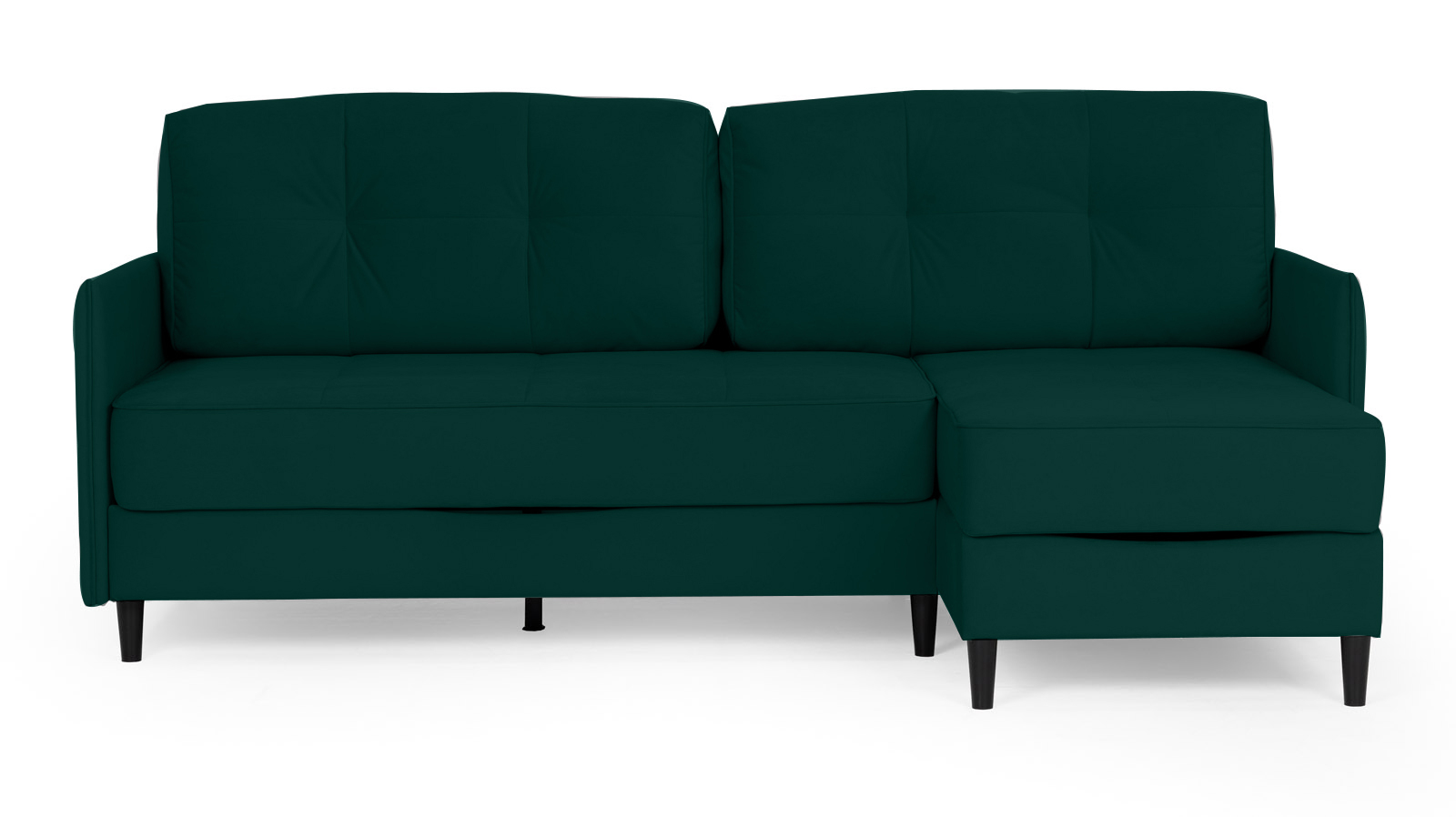 Диван Amani Pro угловой с узкими подлокотниками, ножки: пластик, Тк. Sky Velvet 42 156x217 — купить в Озерце