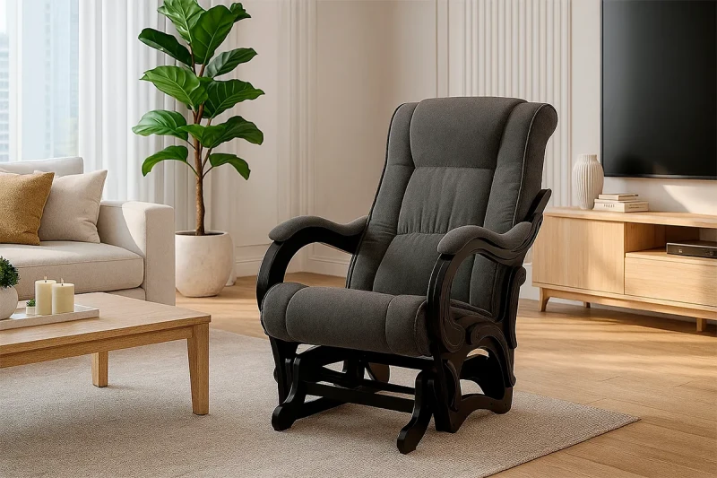 Кресло-маятник Сенатор (1кор) (Verona Antrazite Grey/Венге) — купить в Озерце