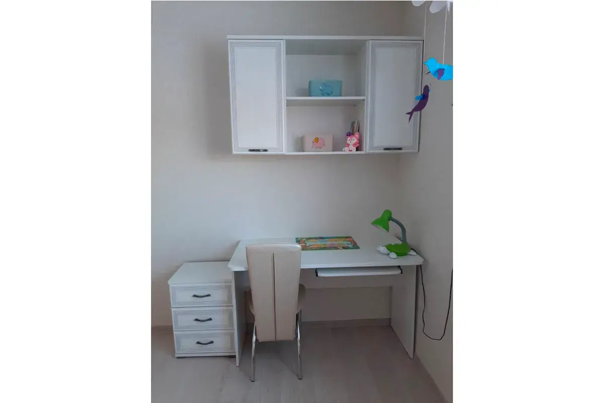 Стол компьютерный СТ-1011 (Снежный Ясень) — Мебель-центр Озерцо