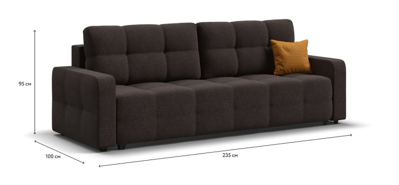 Диван Денди рогожка Malmo шоколад — купить в Озерце