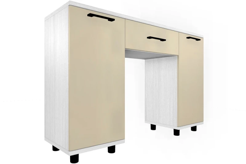 Туалетный столик СТ-5002-СЯ-КГ (Снежный Ясень/Кашемир Глянцевый) — Мебель-центр Озерцо