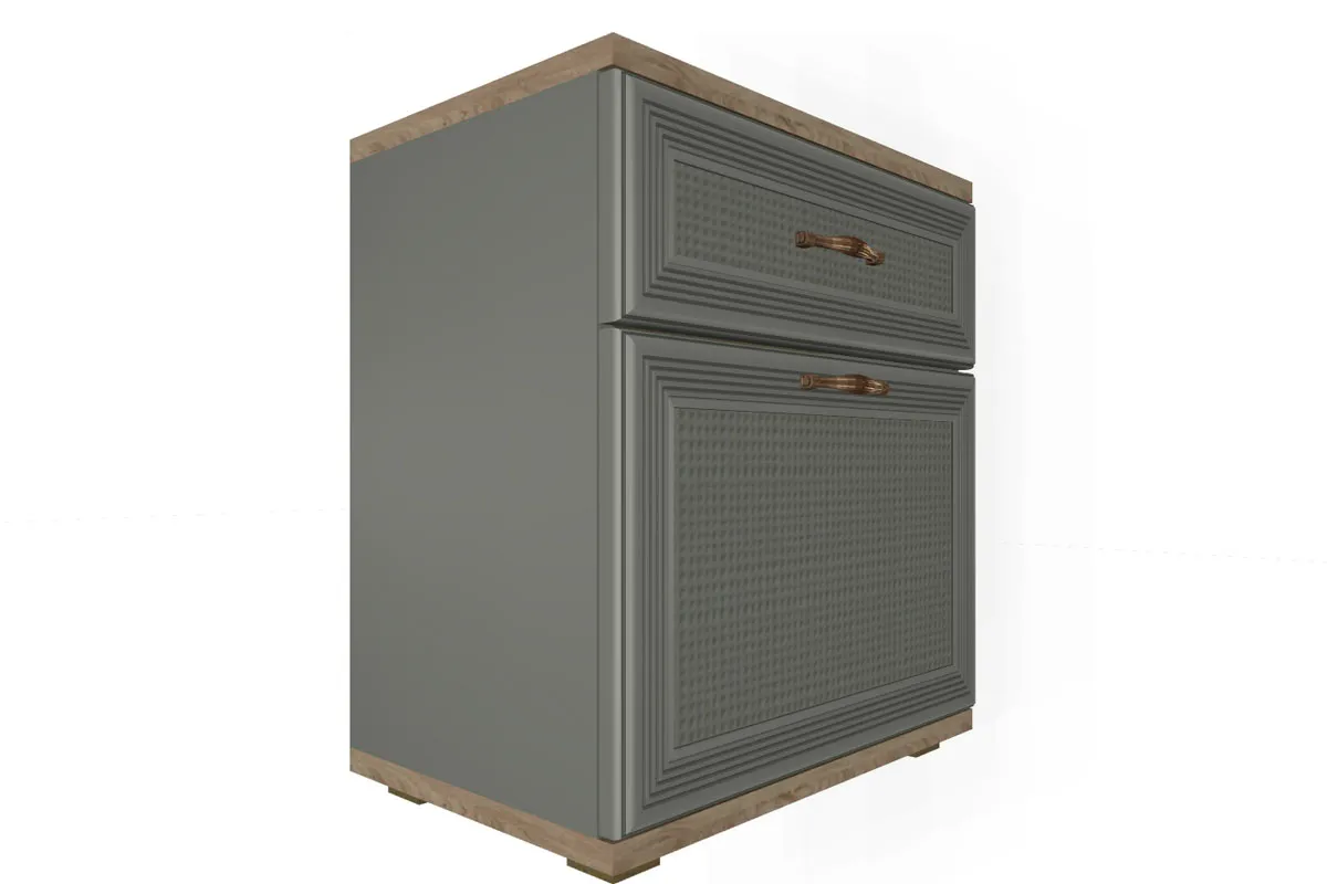 Готовый комплект для спальни СК-1023-ГС-СО (Гикори Джексон Светлый/Серый Оникс) - купить в Озерце