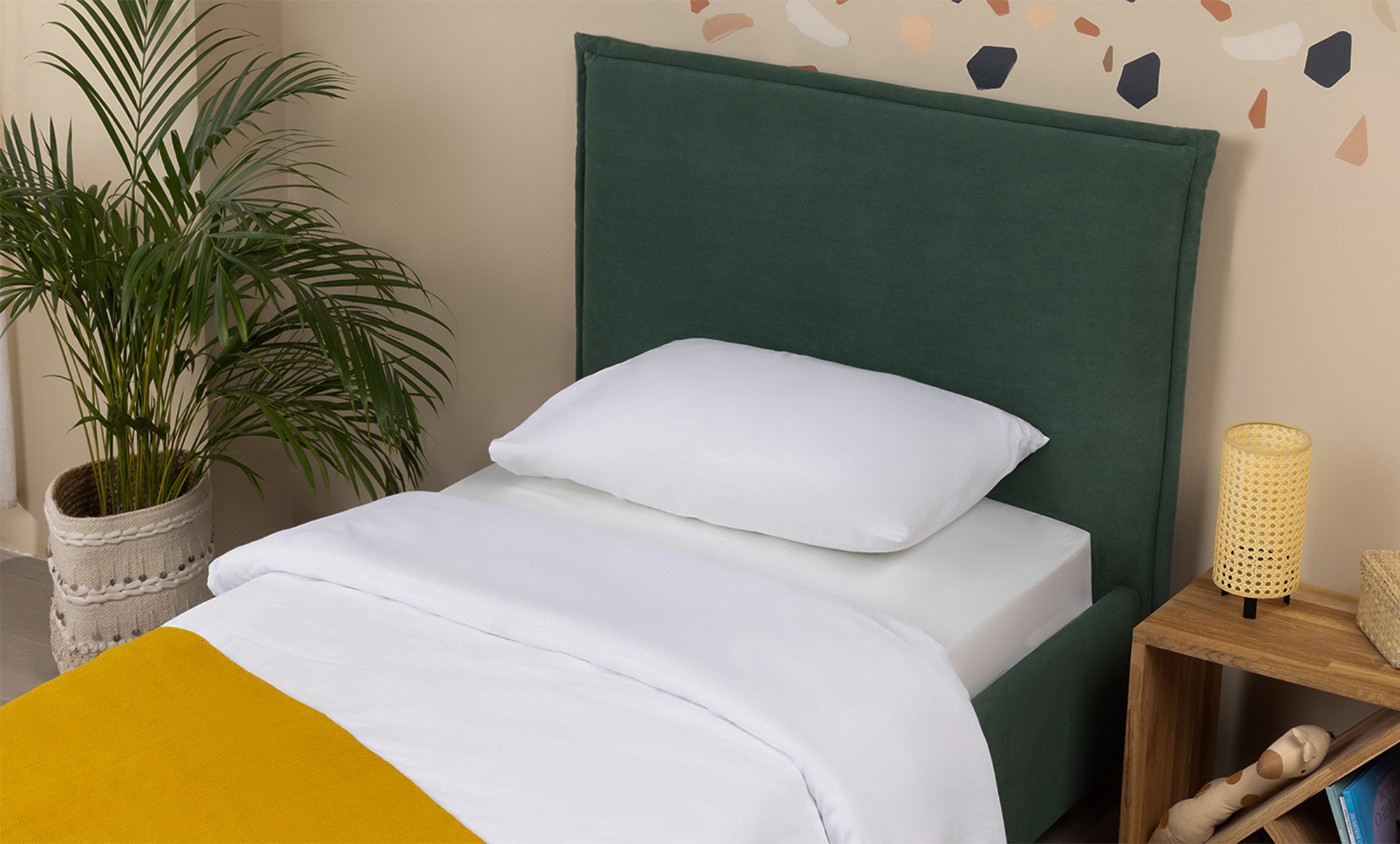 Кровать подростковая Betsy Pro, ткань Sky Velvet 42, 80x180 — Мебель-центр Озерцо