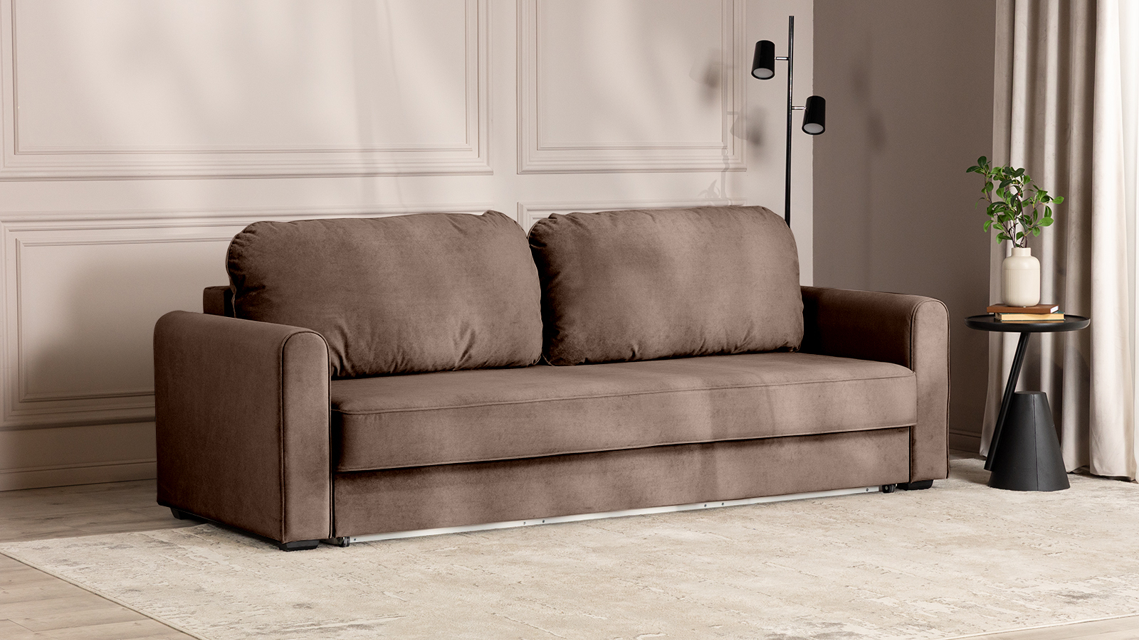 Диван -кровать Magni ткань Casanova Chocolate 96x233 — купить в Озерце