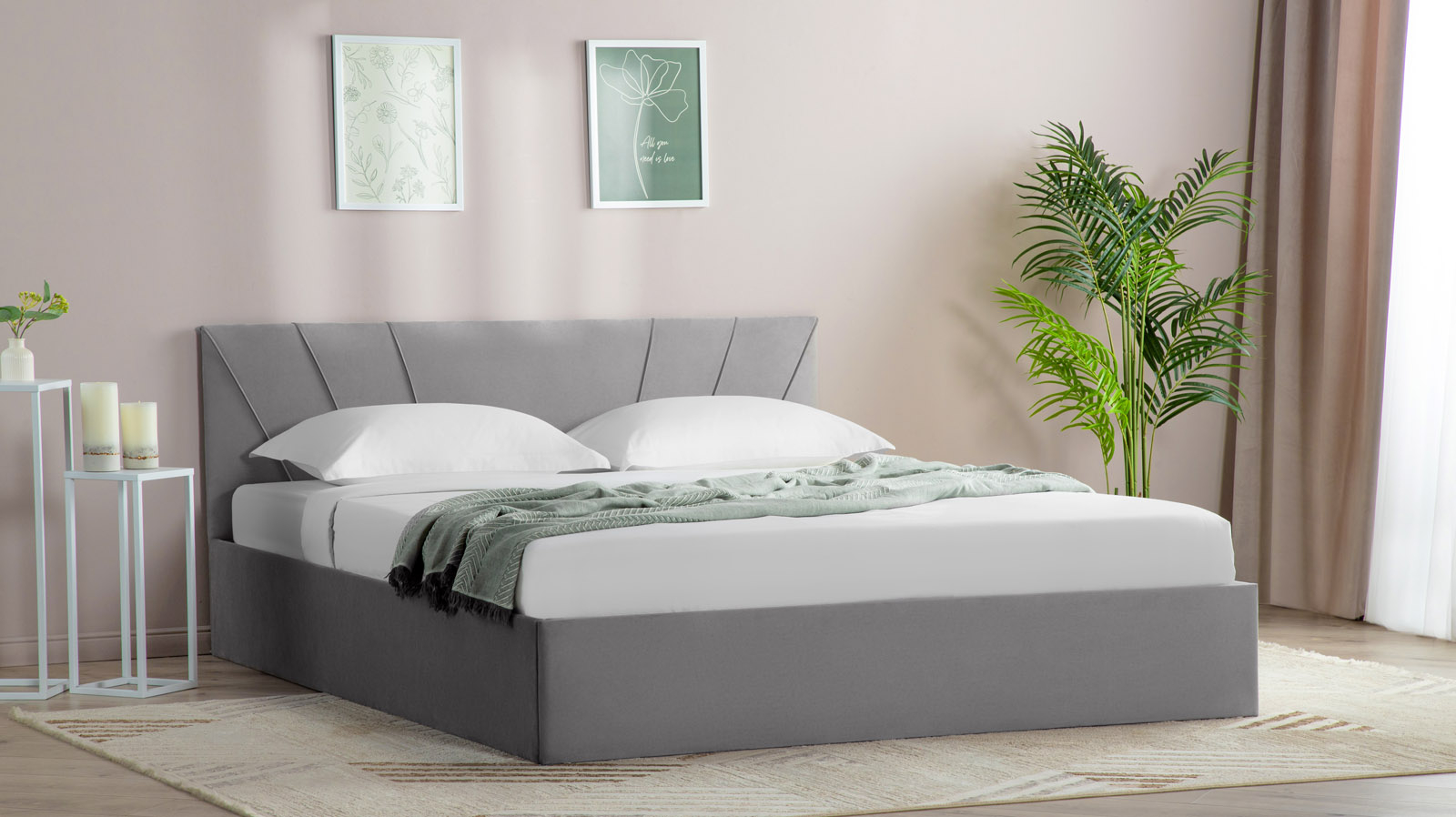 Кровать Alfa, Sky Velvet 08 180x200 - купить в Озерце