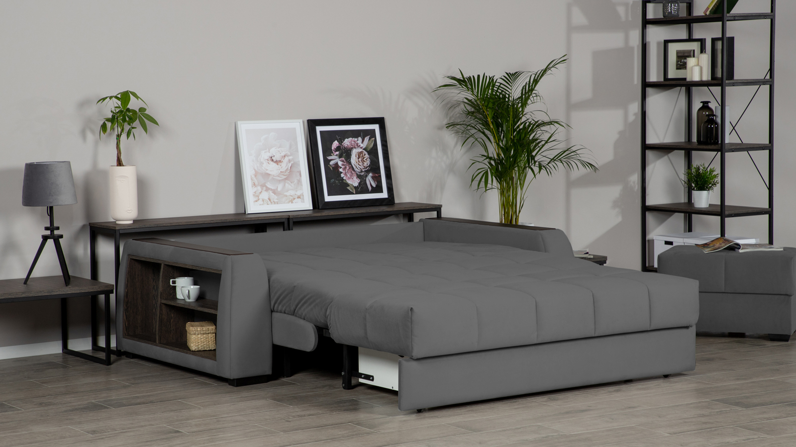 Диван Domo Pro Sky velvet 16 с коробом для белья с полками 160 средней жесткости 120x213 — купить в Озерце