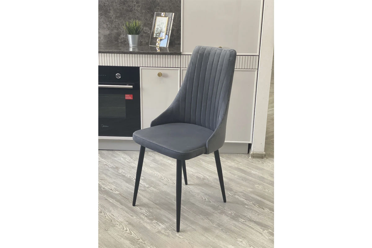 Стул Руссо (Vivaldi 37 графит/Каркас чёрный) - купить в Озерце