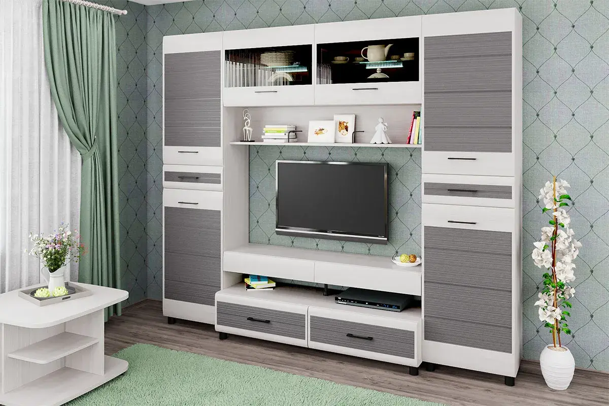 Тумба ТБ-2673 (Снежный Ясень-Серый) — Мебель-центр Озерцо