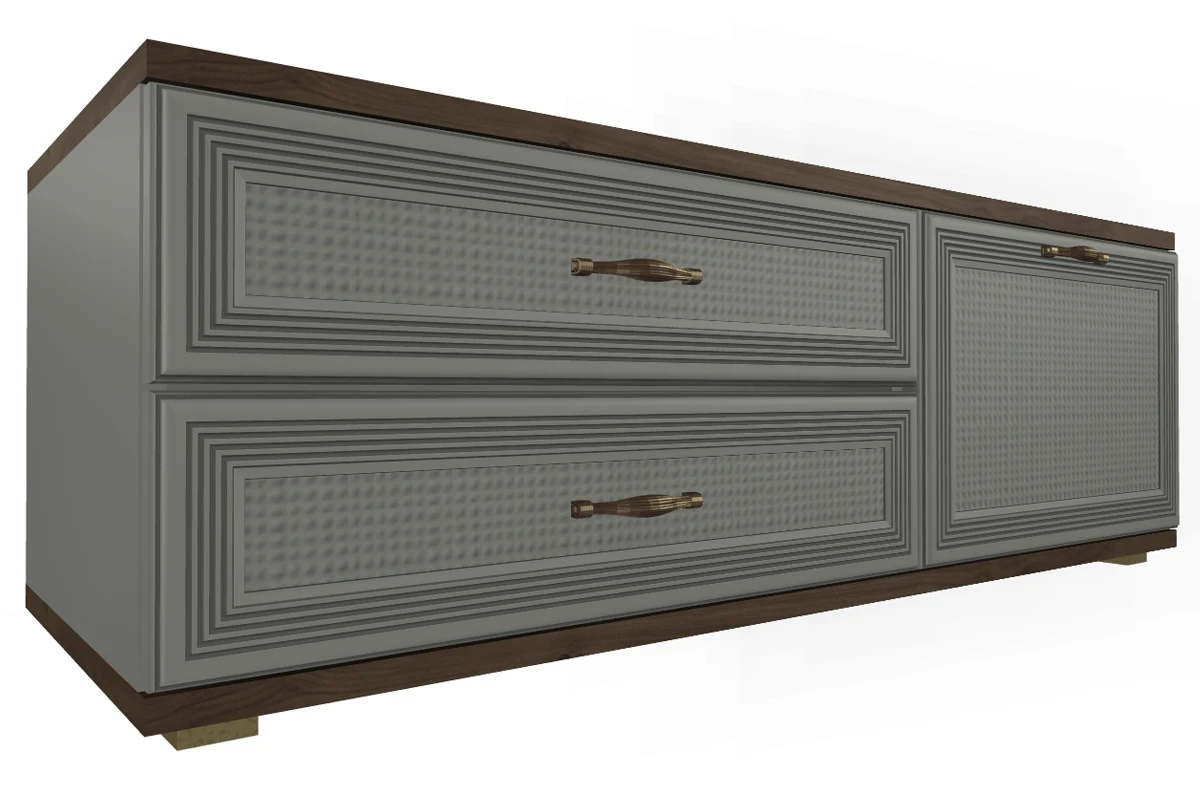 Гостиная Карина-24 (Гикори Джексон темный/Серый Оникс) — Мебель-центр Озерцо