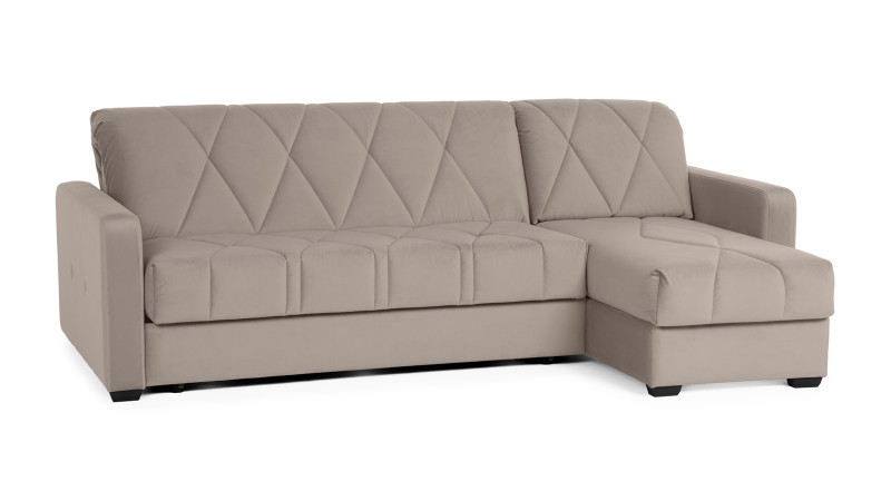 Диван Domo Pro Sky velvet 03 угловой с коробом для белья 160 (ромб, пл 10) 170x260 — купить в Озерце