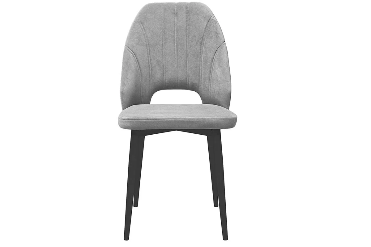 Стул Капри Исп. 2 конус Т2 (Черный муар/Велюр DREAM серый) - купить в Озерце