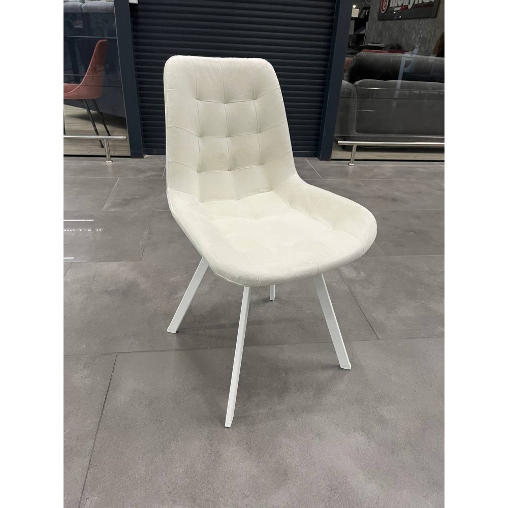 Стул поворотный 360 Гармония муар белый/ белый 5РОМ01 - купить в Озерце