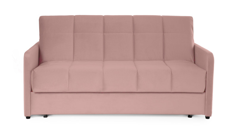 Диван - кровать Domo Pro с узкими подлокотниками, стежка квадрат, ткань Sky Velvet 01 160x216 — в мебель-центре Озерцо