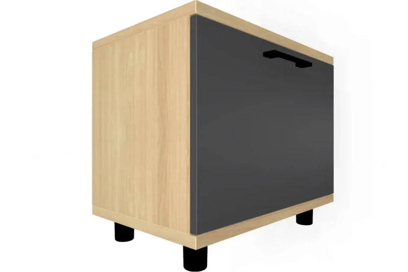 Тумба ТБ-5052-АС-АМ (Ясень Асахи/Антрацит Матовый) — Мебель-центр Озерцо