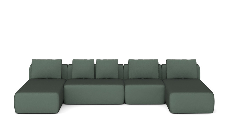 Диван модульный Molto, 4 секционный, 170+125+85+170+85+125+85+85, ткань Forte 07 57 — купить в Озерце