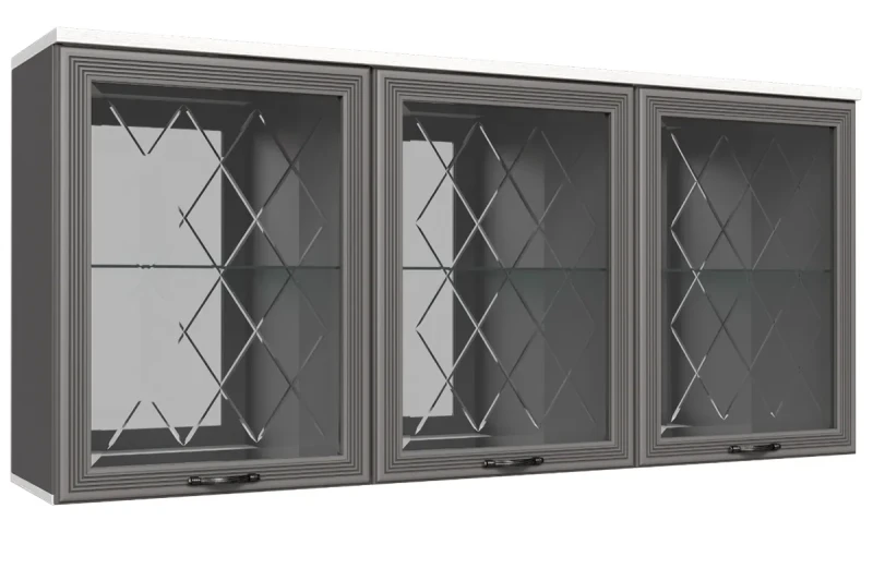 Антресоль АН-1011-СЯ-СО (Снежный Ясень/Серый Оникс) в мебель-центре Озерцо