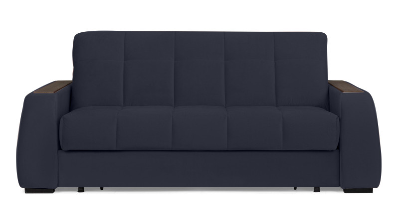 Диван - кровать Domo Pro с накладкой цвета венге, стежка квадрат, ткань Casanova Scandy 140x216 — в мебель-центре Озерцо