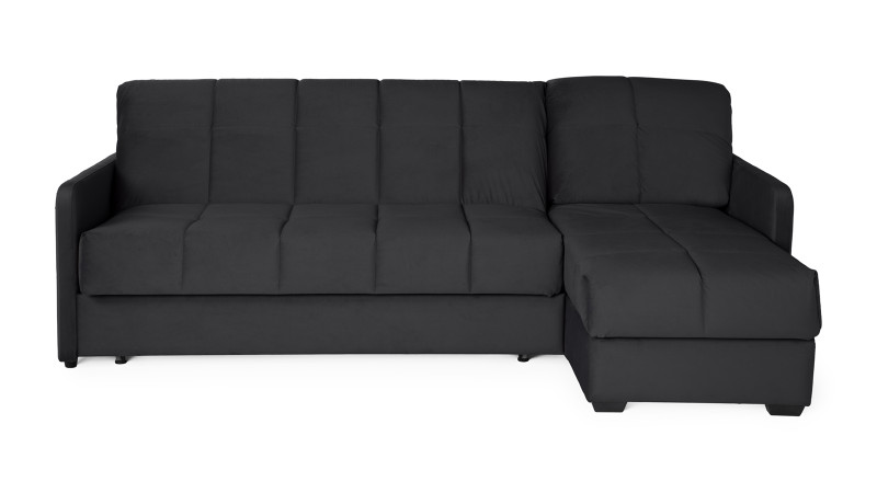 Диван угловой Domo Pro с узкими подлокотниками, стежка квадрат, ткань Sky Velvet 38 140x216 — купить в Озерце