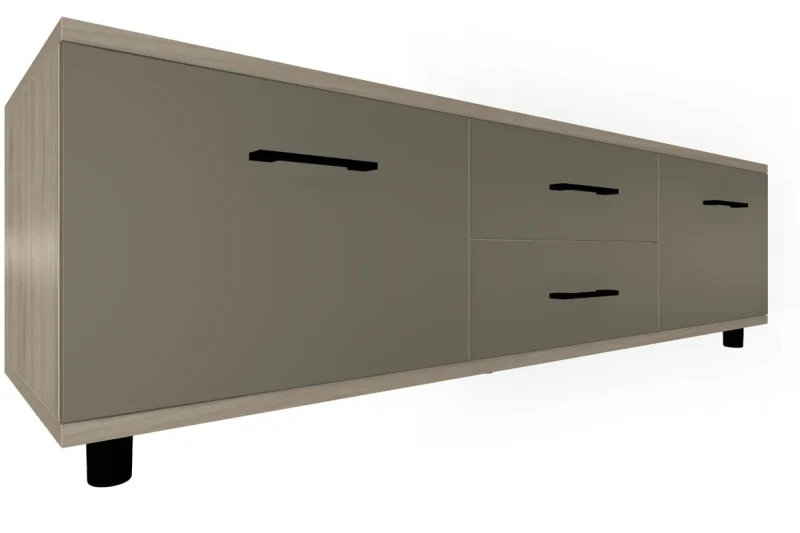 Тумба ТБ-5034-ГС-ЛМ (Гикори Джексон Светлый/Латте Матовый) — Мебель-центр Озерцо