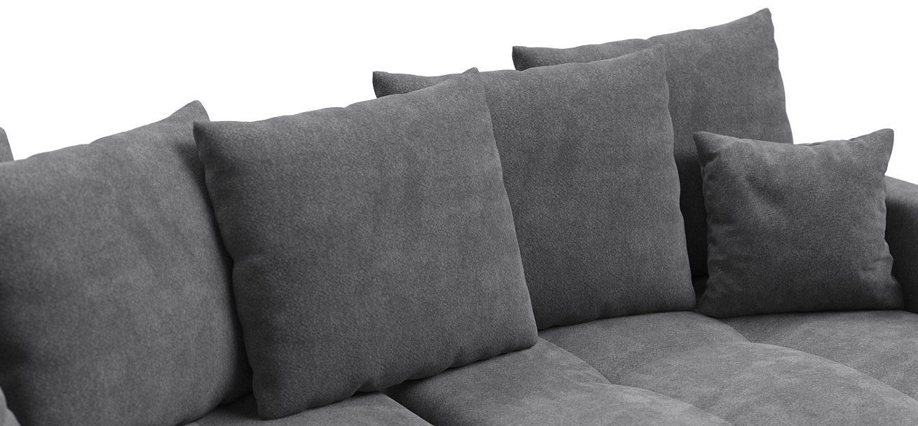 Босс Тренд угловой диван Шенилл Клауд графит — купить в Озерце