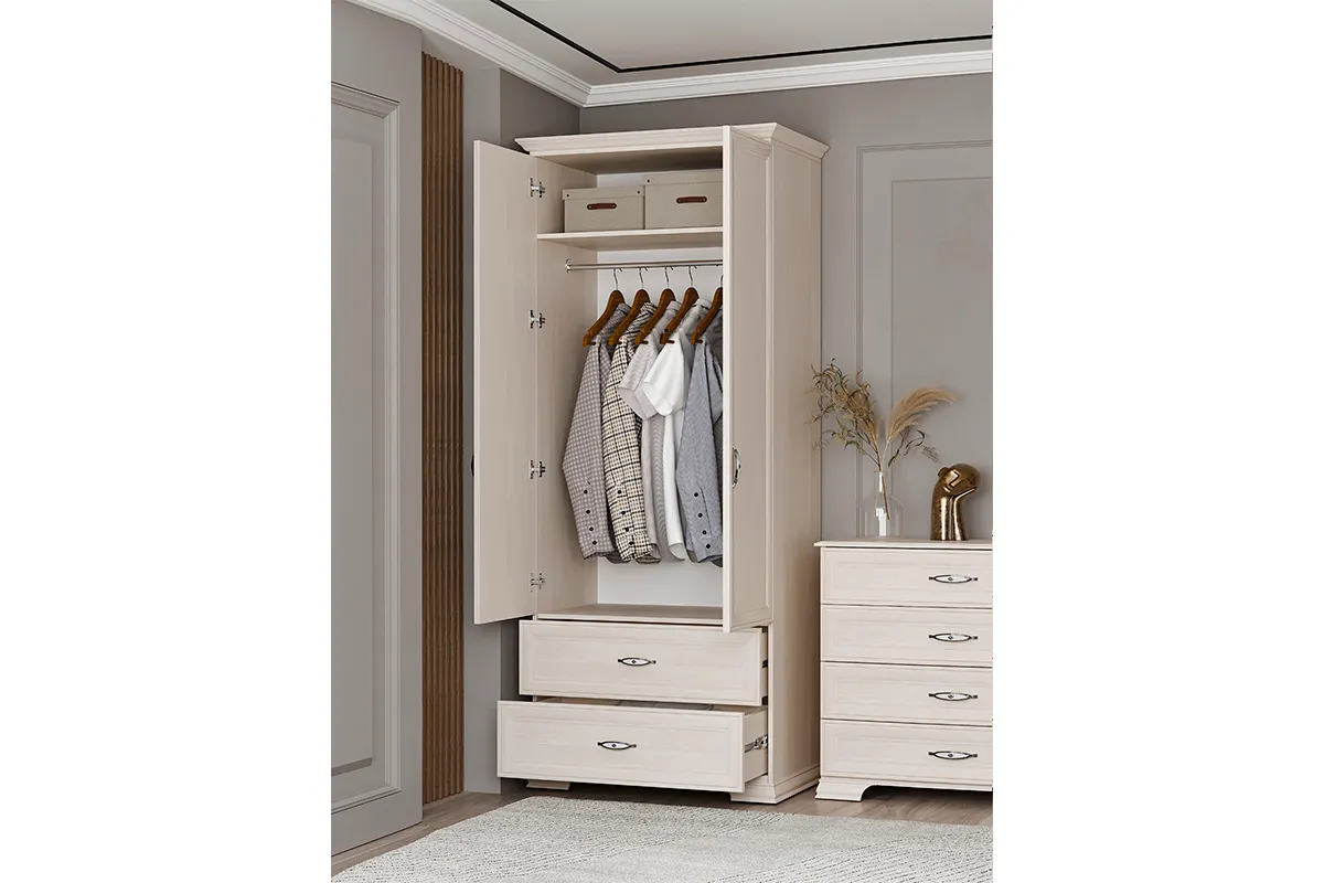 Венеция 17 Шкаф для одежды 2-х дв. с ящиком в мебель-центре Озерцо