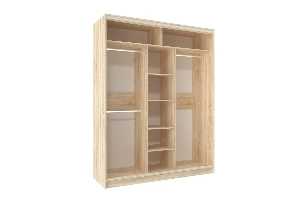 Шкаф-купе 1800 Домашний Зеркало/ЛДСП (Дуб Сонома) в мебель-центре Озерцо