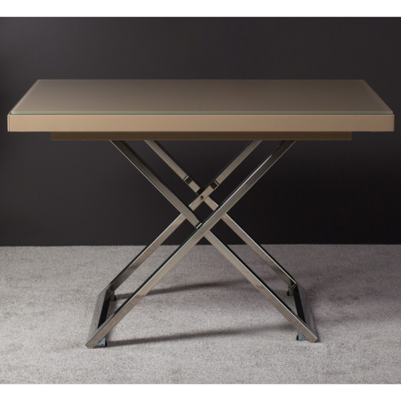 Стол-трансформер SHIFT капучино/нержавеющая сталь - купить в Озерце