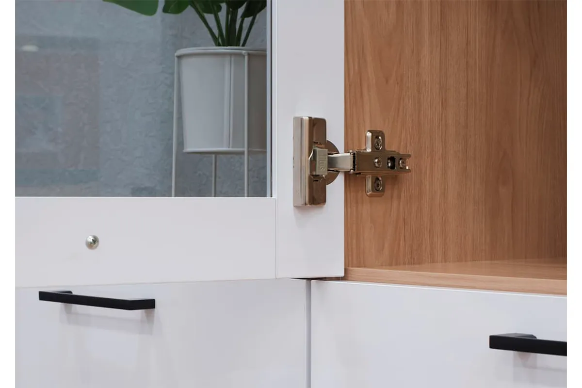 Шкаф многоцелевой ШК-5035-ГС-БГ (Гикори Джексон Светлый/Белый Бриллиант Глянцевый) в мебель-центре Озерцо